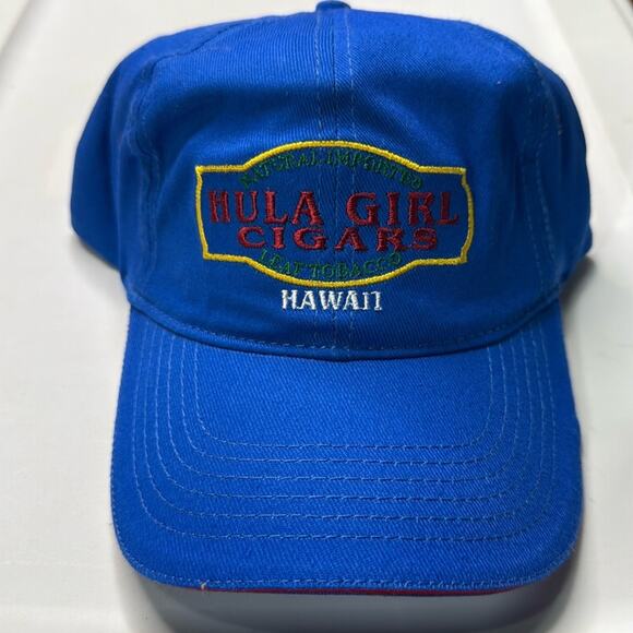 NWT Hula Girl Cigars Hawaii Blue Baseball Hat Secret Pocket Cap Size L/XL - Picture 2 of 8